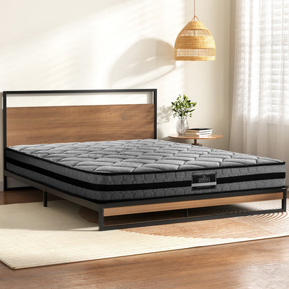 Artiss Bed Frame Queen Size Metal Frame DANE with Mattress-Furniture &gt; Bedroom &gt; Beds &amp; Bed Frames-PEROZ Accessories