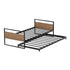 Artiss Bed Frame 2x Single Size Metal Trundle Daybed DEAN-Furniture > Bedroom-PEROZ Accessories