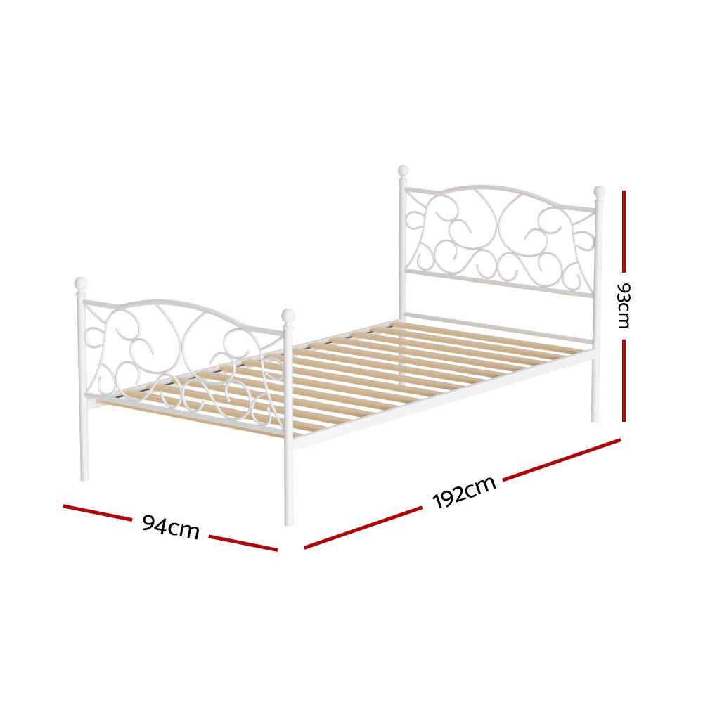Artiss Bed Frame Single Size Metal Frame GROA-Furniture &gt; Bedroom-PEROZ Accessories
