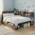 Artiss Bed Frame Single Size with 2 Drawers and Charging Station Metal Corner Bed Base-Furniture > Bedroom > Beds & Bed Frames-PEROZ Accessories