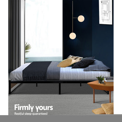 Artiss Bed Frame Metal Frame Bed Base OSLO - Double-Bed Frames-PEROZ Accessories