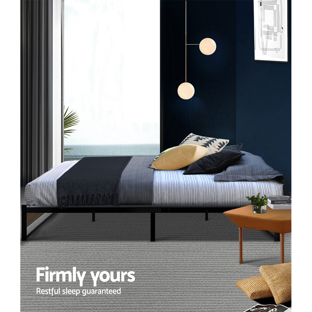 Artiss Bed Frame Metal Frame Bed Base OSLO - Queen-Bed Frames-PEROZ Accessories