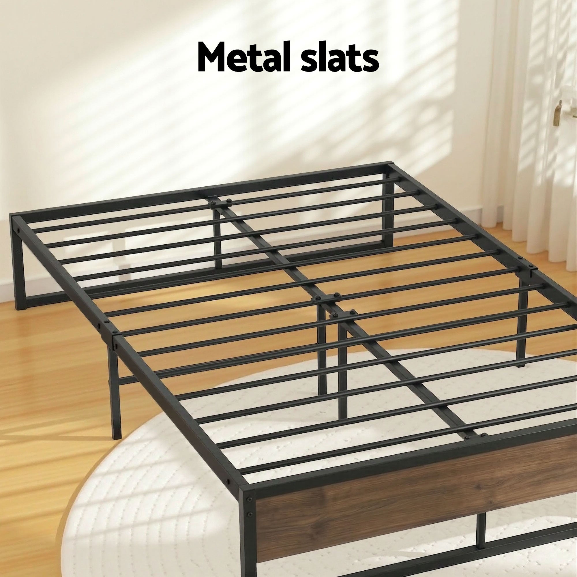 Artiss Bed Frame Metal Frame Queen Size Bed Base 2 Drawers OSLO-Furniture > Bedroom > Beds &amp; Bed Frames-PEROZ Accessories