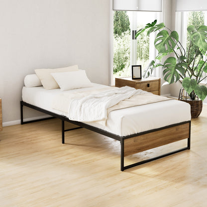 Artiss Bed Frame Metal Frame Bed Base OSLO - Single-Bed Frames-PEROZ Accessories