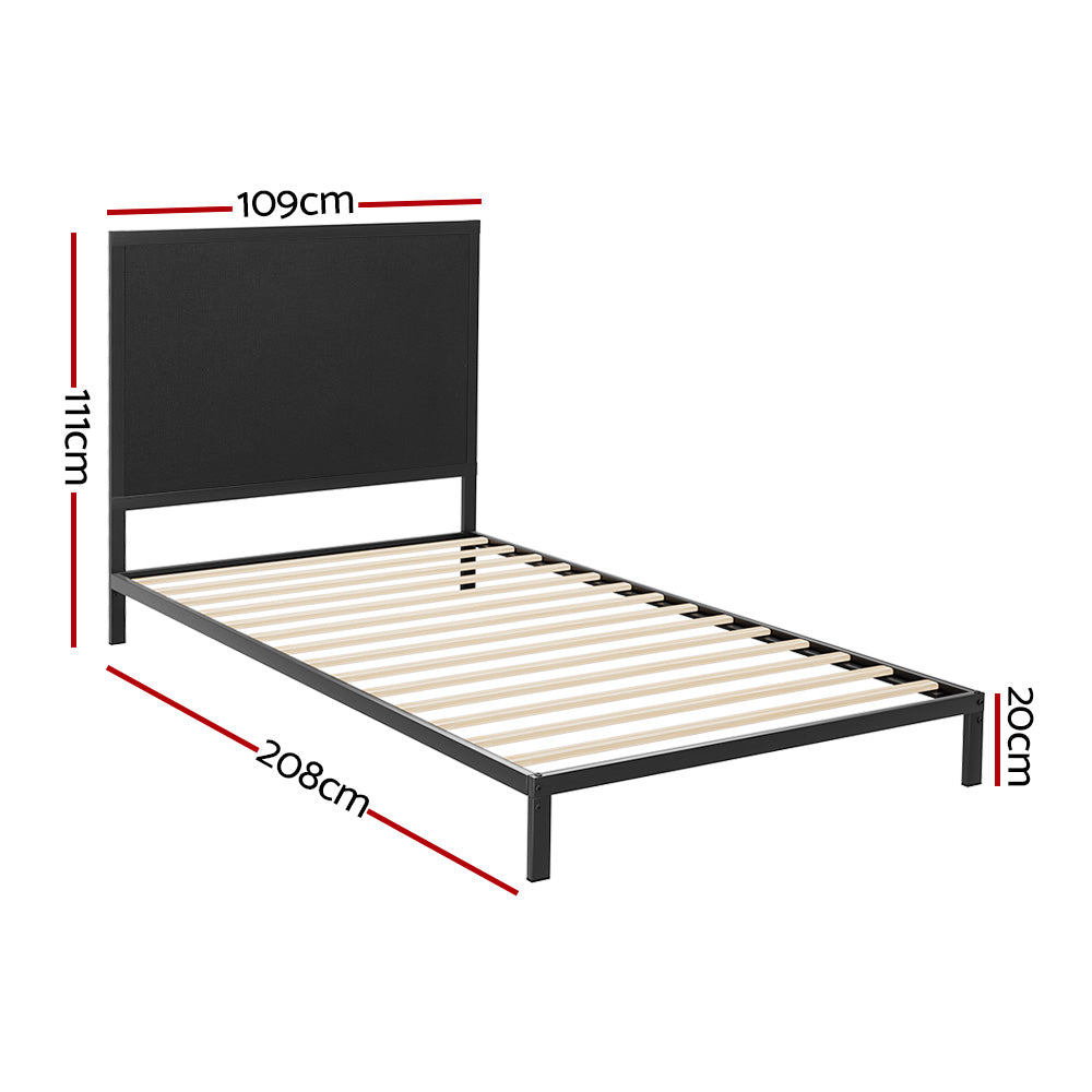 Artiss Bed Frame King Single Size Metal Frame PADA-Furniture &gt; Bedroom-PEROZ Accessories