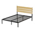 Artiss Bed Frame Queen Size Metal Base Mattress Platform Foundation Black PAULA-Furniture > Bedroom-PEROZ Accessories