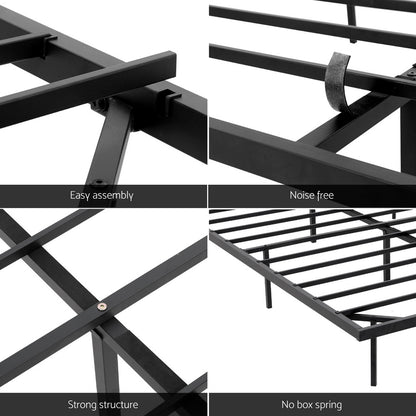 Artiss King Bed Frame,Floating Metal Bed Frame with Smart LED Lights - Sturdy Metal Platform Bed Base, Silent Design, Tool-Free Assembly, 300KG Capacity for Home/Hotel/Master Bedroom-Furniture &gt; Bedroom &gt; Beds &amp; Bed Frames-PEROZ Accessories