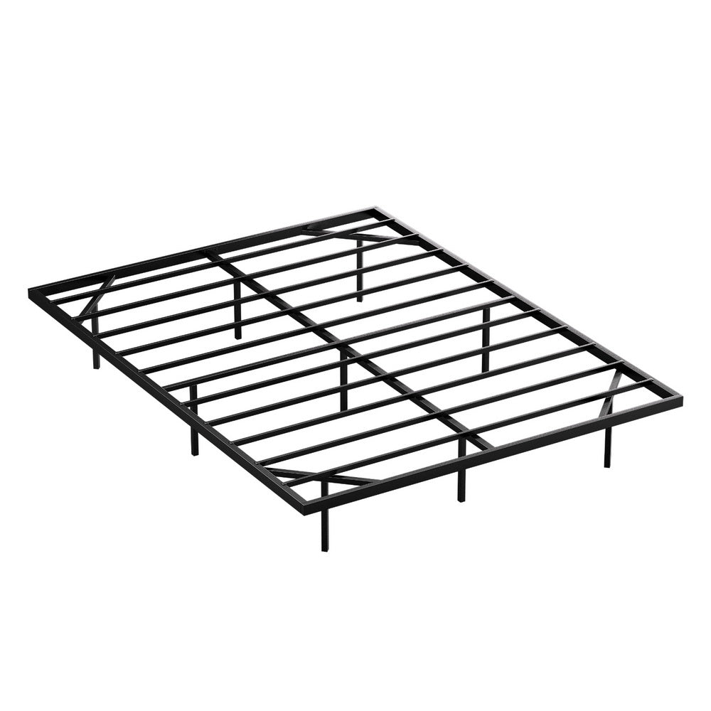 Artiss Double Bed Frame,Floating Metal Bed Frame with Smart LED Lights - Sturdy Metal Platform Bed Base, Silent Design, Tool-Free Assembly, 300KG Capacity for Home/Hotel/Master Bedroom-Furniture &gt; Bedroom &gt; Beds &amp; Bed Frames-PEROZ Accessories