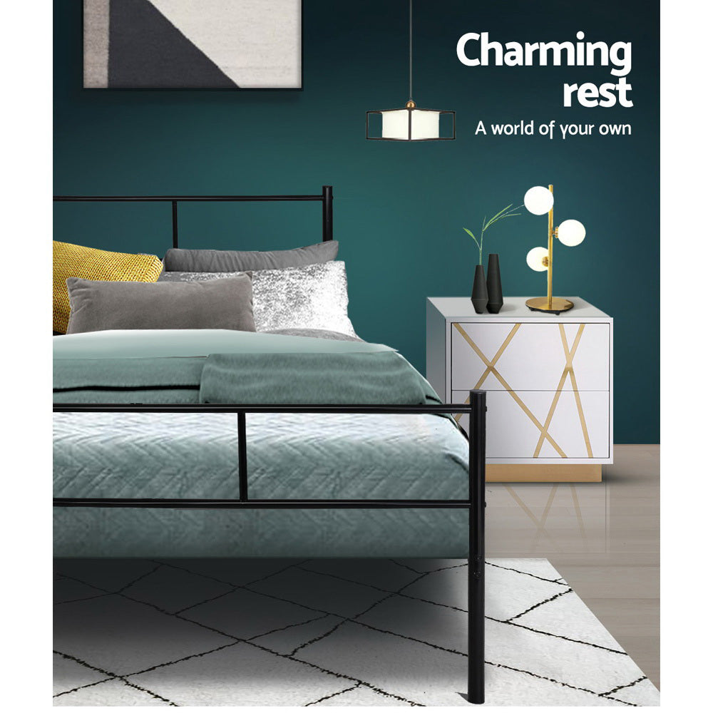 Artiss Bed Frame Queen Metal Bed Frames SOL-Bed Frames-PEROZ Accessories