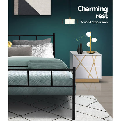Artiss Bed Frame Single Metal Bed Frames SOL-Bed Frames-PEROZ Accessories
