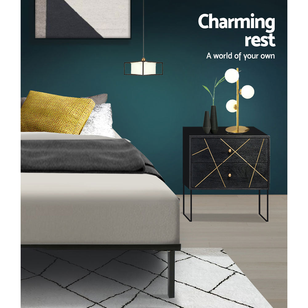 Artiss Bed Frame Double Size Metal Frame TED-Bed Frames-PEROZ Accessories