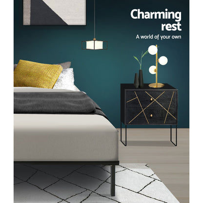 Artiss Bed Frame Double Size Metal Frame TED-Bed Frames-PEROZ Accessories