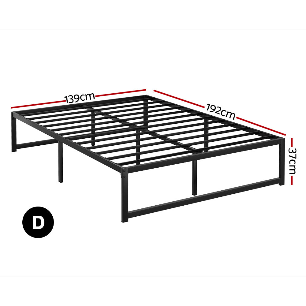 Artiss Bed Frame Double Size Metal Frame TINO-Furniture &gt; Bedroom-PEROZ Accessories