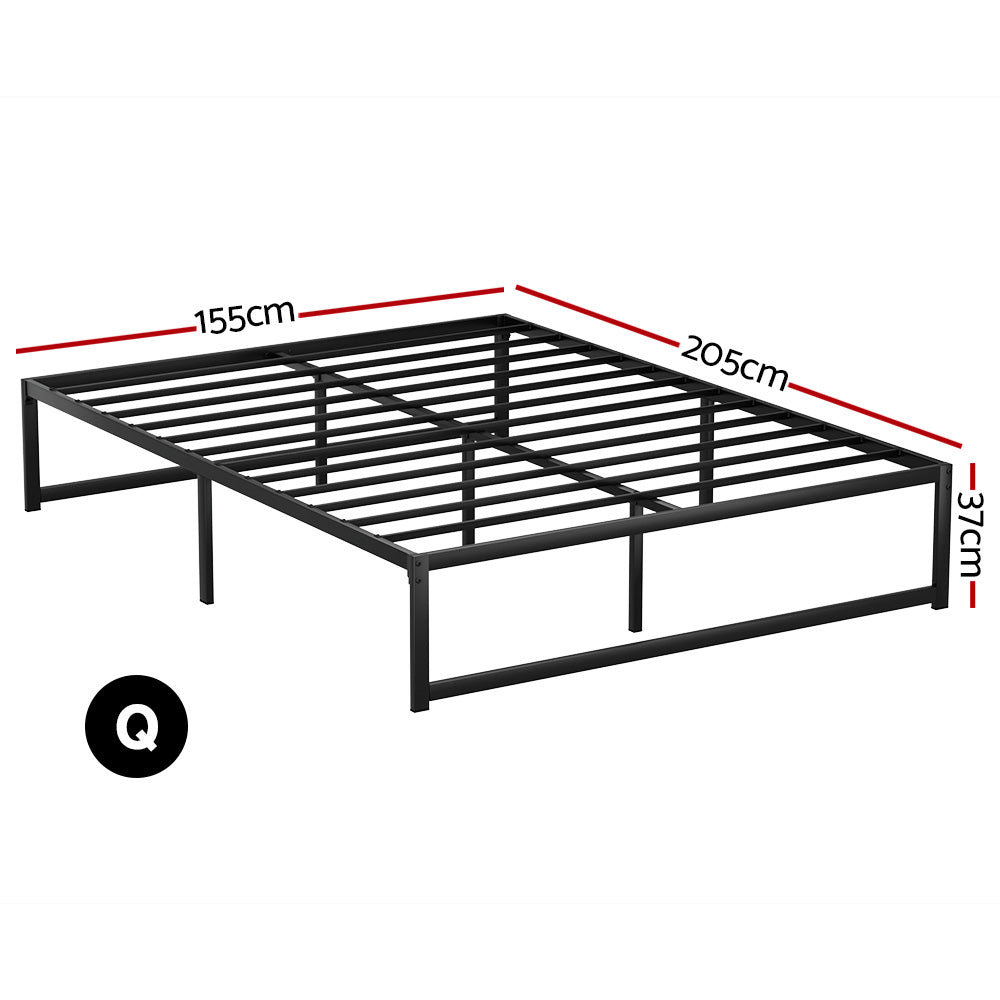Artiss Bed Frame Queen Size Metal Frame TINO-Furniture &gt; Bedroom-PEROZ Accessories