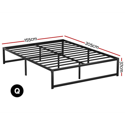 Artiss Bed Frame Queen Size Metal Frame TINO-Furniture &gt; Bedroom-PEROZ Accessories