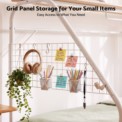 Artiss Single House Bed Frame Metal Canopy Bed Storage Shelf for Kids White-Furniture > Bedroom > Beds &amp; Bed Frames-PEROZ Accessories