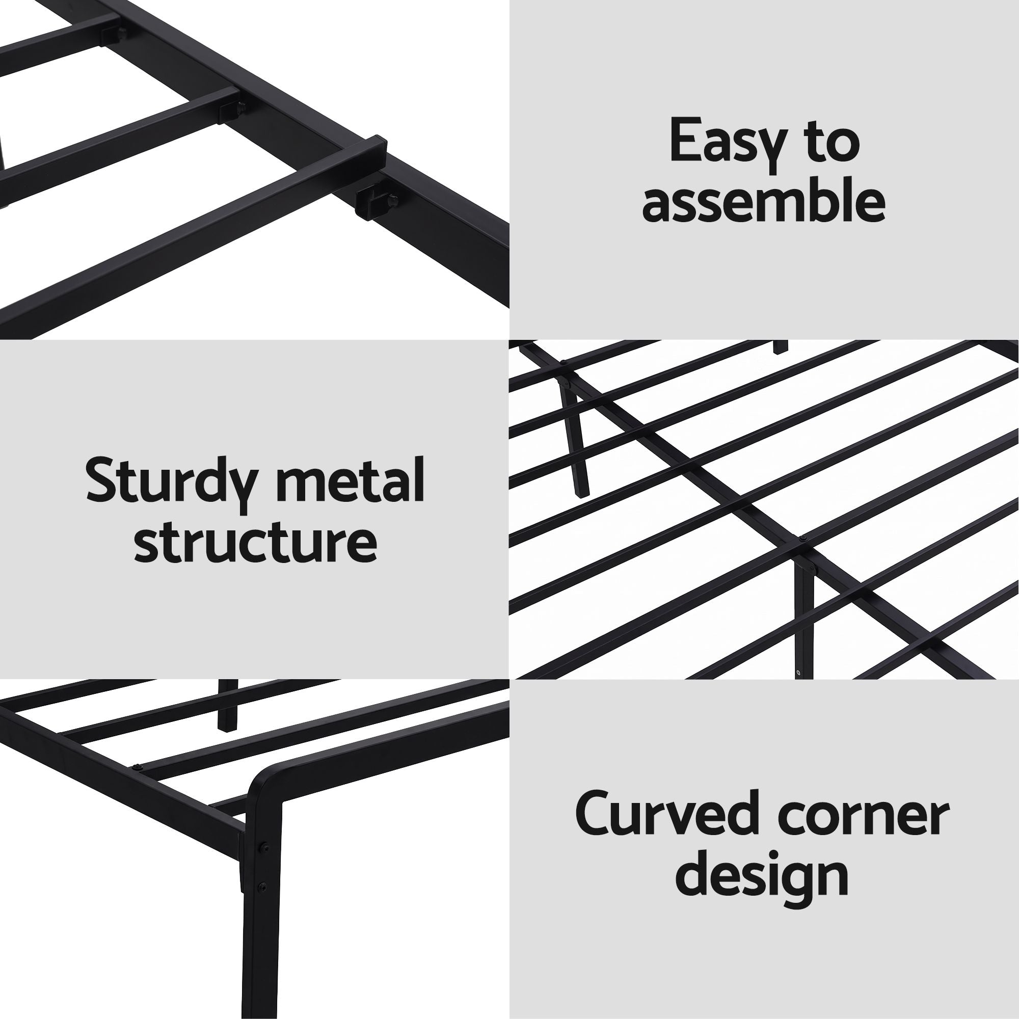 Artiss Bed Frame Queen Size LED Metal Bed Base with Charging Station LAN-Furniture > Bedroom > Beds &amp; Bed Frames-PEROZ Accessories