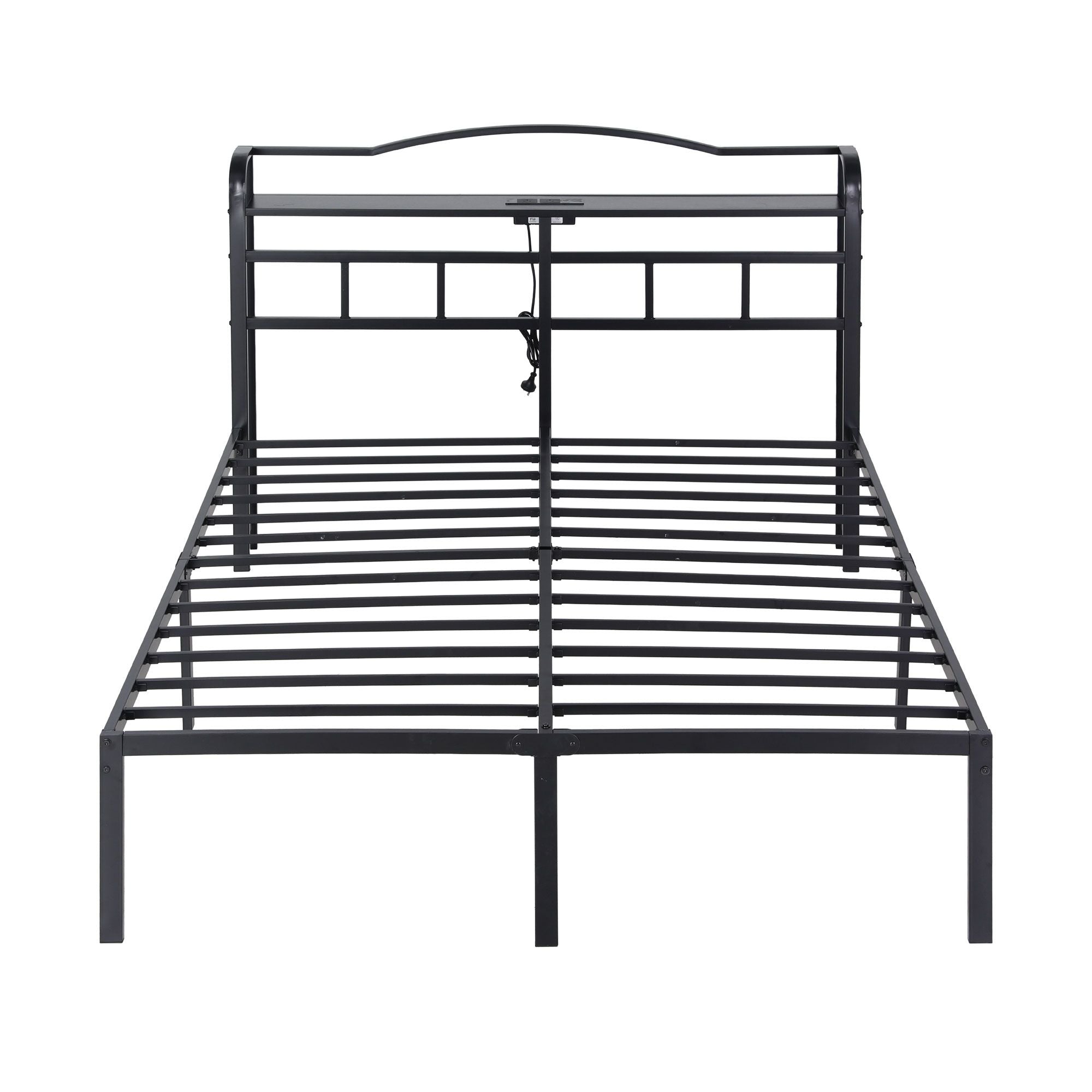Artiss Bed Frame Double Size with Charging Station WAVE-Furniture > Bedroom > Beds &amp; Bed Frames-PEROZ Accessories