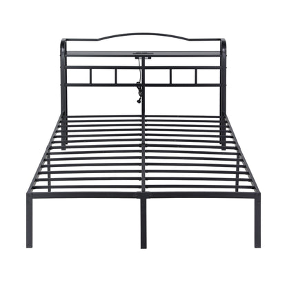 Artiss Bed Frame Queen Size with Charging Station WAVE-Furniture > Bedroom > Beds &amp; Bed Frames-PEROZ Accessories