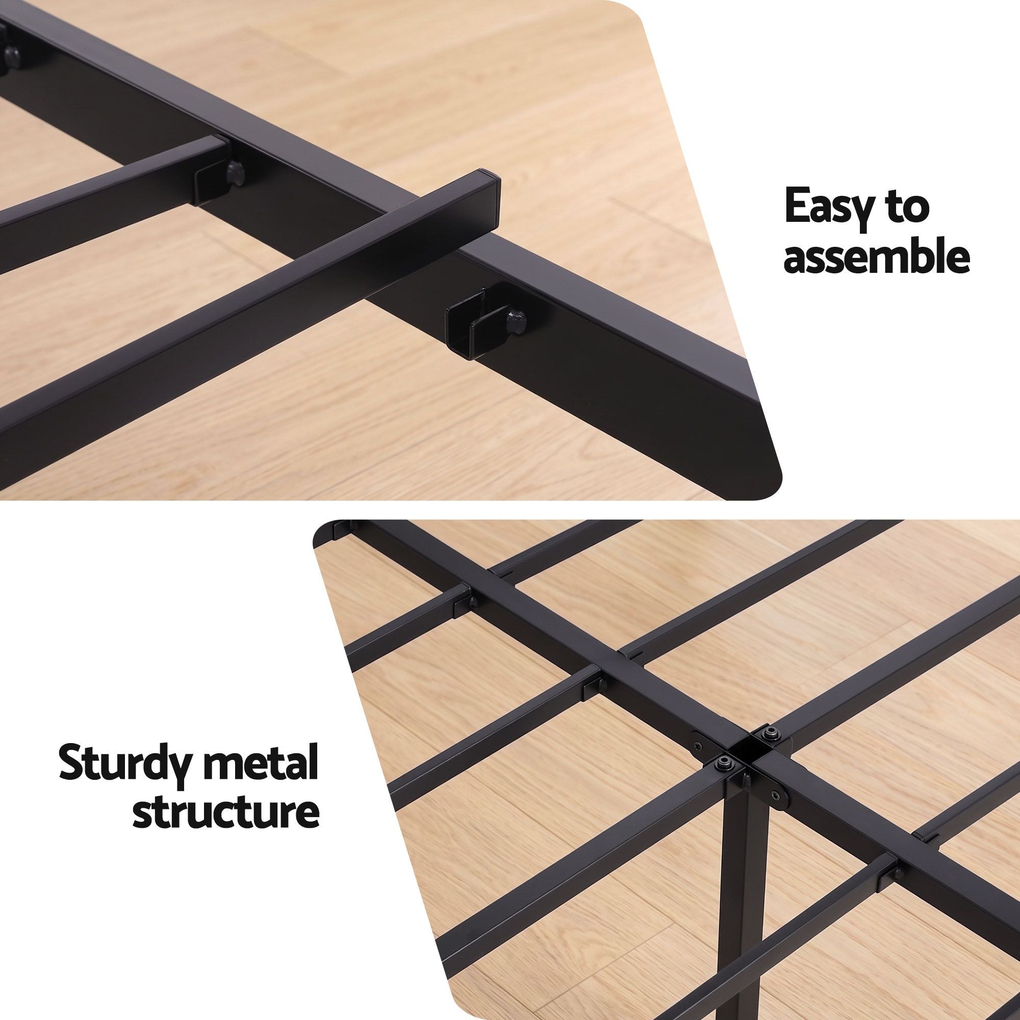 Artiss Bed Frame Queen Size with Charging Station WAVE-Furniture > Bedroom > Beds &amp; Bed Frames-PEROZ Accessories