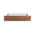 Oikiture 2x Bed Frame Storage Drawers with Wheels Metal Brown-Bed Drawer-PEROZ Accessories
