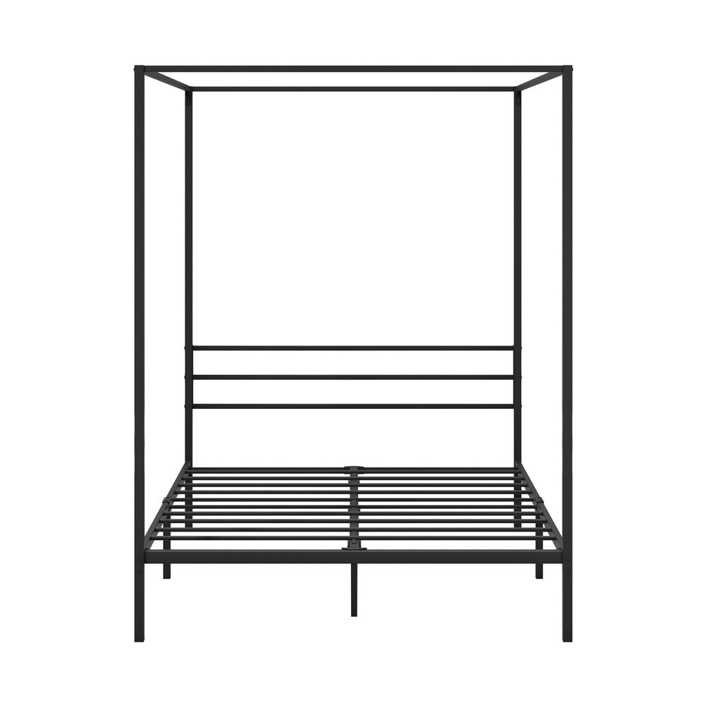 Oikiture Metal Canopy Bed Frame Double Size Platform-Metal Bed Frames-PEROZ Accessories