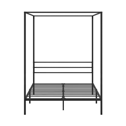 Oikiture Metal Canopy Bed Frame Double Size Platform-Metal Bed Frames-PEROZ Accessories