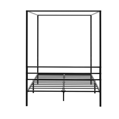Oikiture Metal Canopy Bed Frame Double Size Platform-Metal Bed Frames-PEROZ Accessories