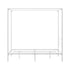 Oikiture Metal Canopy Bed Frame Double Size White-Metal Bed Frames-PEROZ Accessories