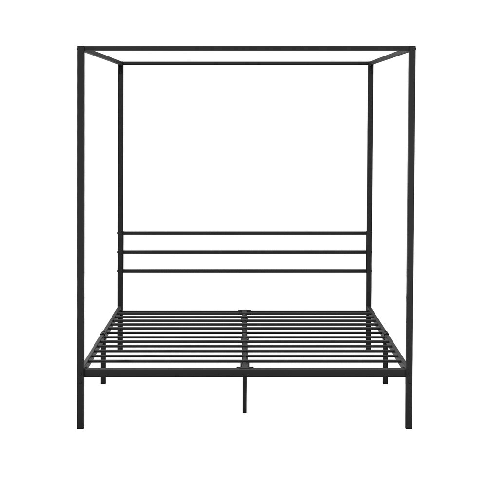 Oikiture Metal Canopy Bed Frame Queen Size Platform-Metal Bed Frames-PEROZ Accessories