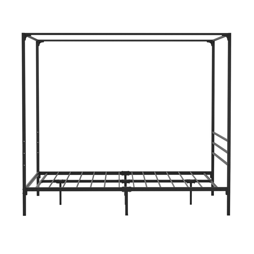 Oikiture Metal Canopy Bed Frame Queen Size Platform-Metal Bed Frames-PEROZ Accessories