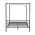 Oikiture Metal Canopy Bed Frame Queen Size Platform-Metal Bed Frames-PEROZ Accessories
