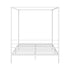 Oikiture Metal Canopy Bed Frame Queen Size White-Metal Bed Frames-PEROZ Accessories