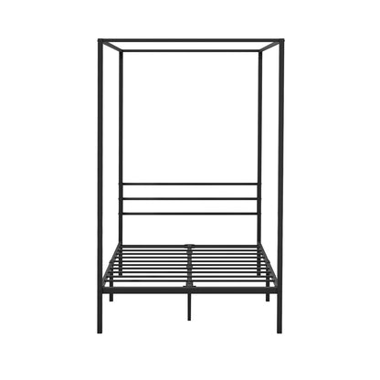 Oikiture Metal Canopy Bed Frame Single Size Platform-Metal Bed Frames-PEROZ Accessories