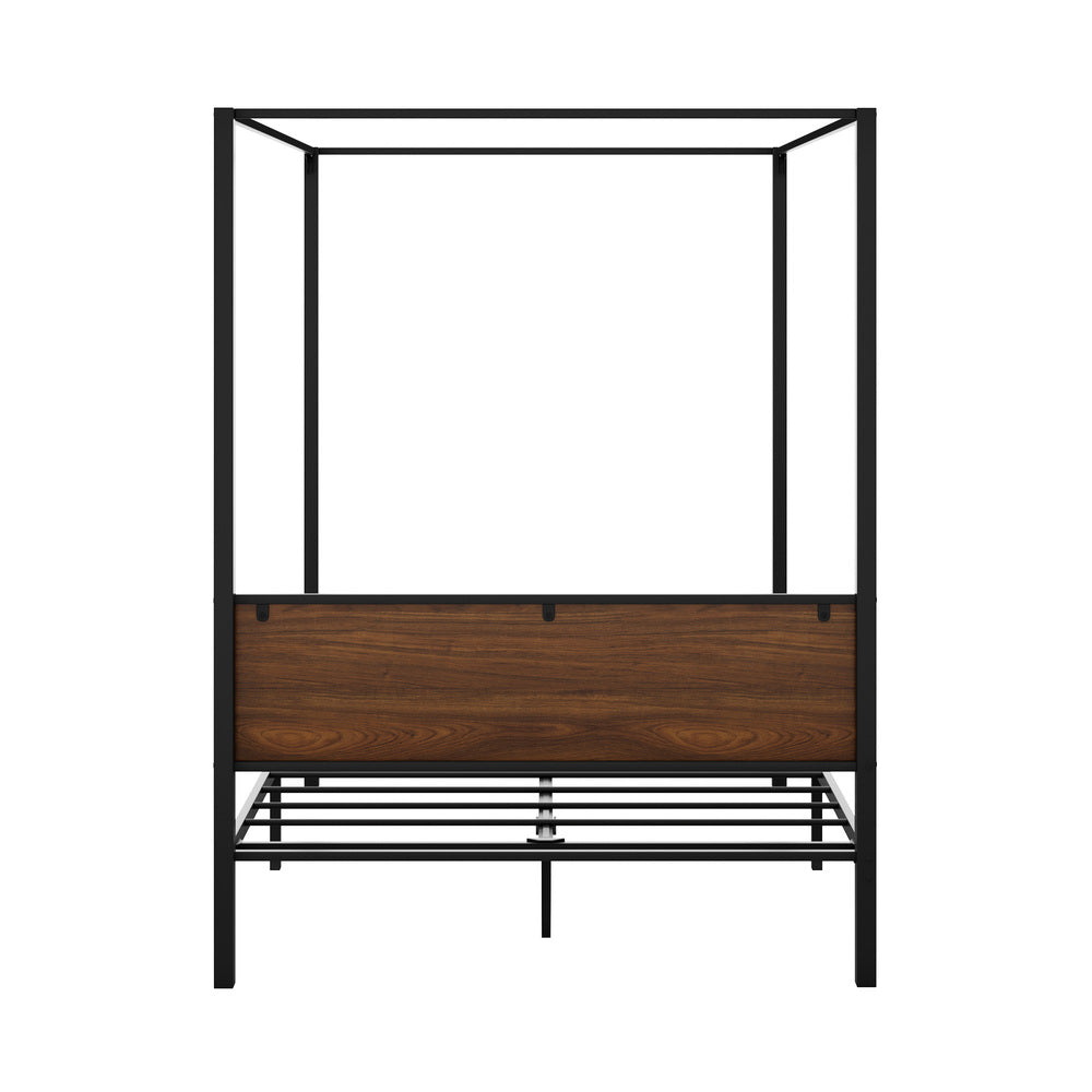 Oikiture Metal Canopy Bed Frame Queen Size Beds Platform-Metal Bed Frames-PEROZ Accessories