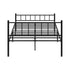 Oikiture Bed Frame Double Size Metal Base Platform Black COMA-Metal Bed Frame-PEROZ Accessories