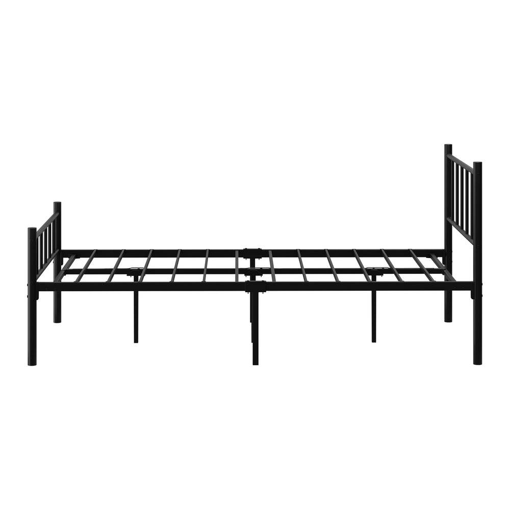 Oikiture Bed Frame King Single Metal Base Platform Black COMA-Metal Bed Frame-PEROZ Accessories