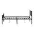 Oikiture Bed Frame King Single Metal Base Platform Black COMA-Metal Bed Frame-PEROZ Accessories