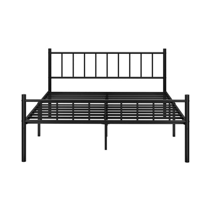 Oikiture Bed Frame Queen Size Metal Base Platform Black COMA-Metal Bed Frame-PEROZ Accessories
