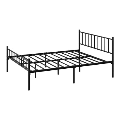 Oikiture Bed Frame Queen Size Metal Base Platform Black COMA-Metal Bed Frame-PEROZ Accessories