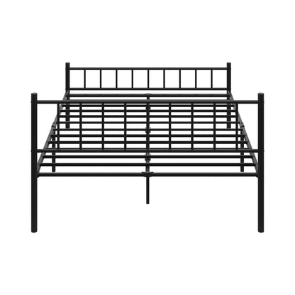 Oikiture Bed Frame Queen Size Metal Base Platform Black COMA-Metal Bed Frame-PEROZ Accessories