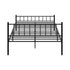 Oikiture Bed Frame Queen Size Metal Base Platform Black COMA-Metal Bed Frame-PEROZ Accessories