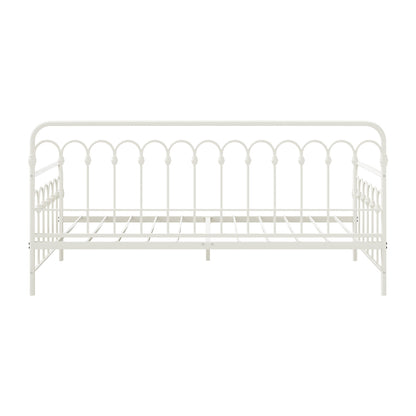 Oikiture Metal Daybed Frame Single Size Sofa Bed Steel Slat Beige-Metal Bed Frame-PEROZ Accessories