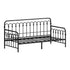 Oikiture Metal Daybed Frame Single Size Sofa Bed Steel Slat Black-Metal Bed Frame-PEROZ Accessories