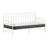 Oikiture Metal Daybed Frame Single Size Sofa Bed with Mattress Beige-Metal Bed Frame-PEROZ Accessories