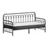 Oikiture Metal Daybed Frame Single Size Sofa Bed with Mattress Black-Metal Bed Frame-PEROZ Accessories