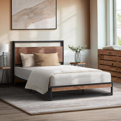 Oikiture Metal Bed Frame King Single Size Beds Base Platform Wood-Metal Bed Frames-PEROZ Accessories