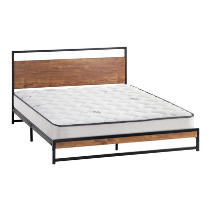 Oikiture Metal Bed Frame Double Size Beds Platform with Mattress-Bed Frame-PEROZ Accessories