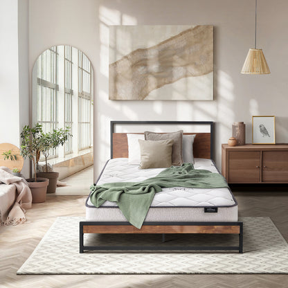 Oikiture Metal Bed Frame King Single Beds Platform with Mattress-Bed Frame-PEROZ Accessories