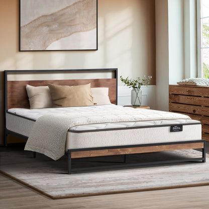 Oikiture Metal Bed Frame Queen Size Beds Platform with Mattress-Bed Frame-PEROZ Accessories